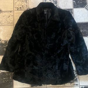 Black faux fur jacket Style & co. medium women’s